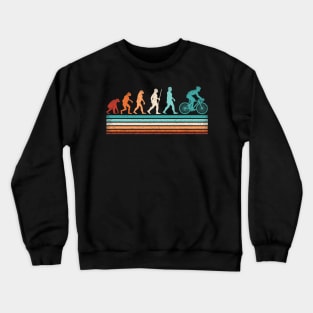 Retro Cyclist Evolution Cycling Mountain Bike Biking Bicycle Crewneck Sweatshirt